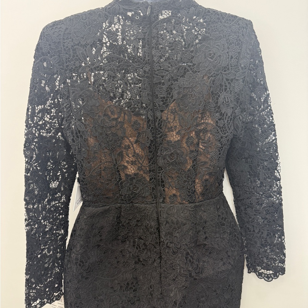 Nadine Merabi Addison Long Sleeve Lace Overlay Cocktail Minidress in size 6 NWT - Picture 9 of 11